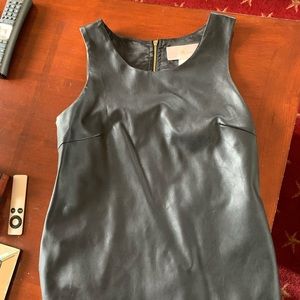 Julie Brown faux leather top with exposed zipper